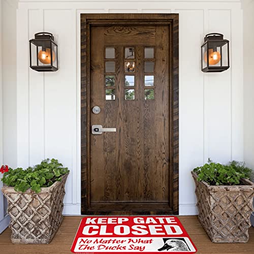 Tapis de bain ferme Keep Gate Closed grand format 65x90