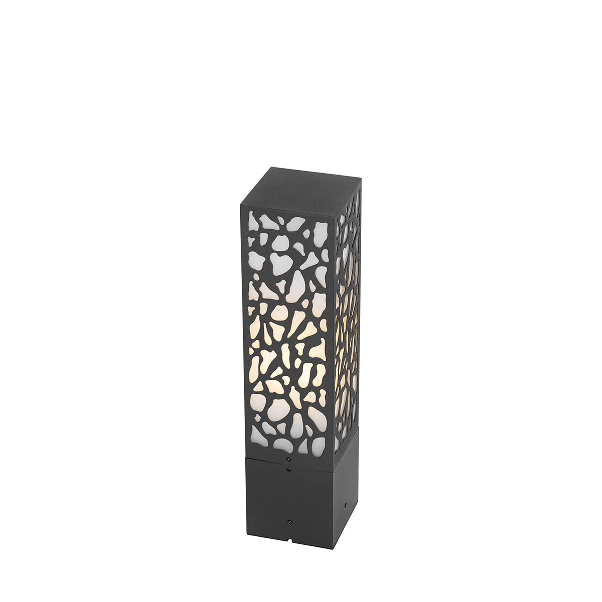 Qazqa Modern außen Pollerleuchte, Wegeleuchte, Pollerlampe für den Garten - Nicole - Schwarz, max. 40W, Geeignet für LED, 40cm, IP44