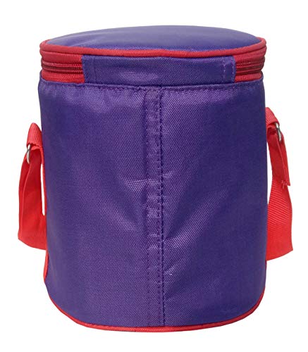 Image of Insulated Lunch Bag, Polyester, Water Resistant, Classic Style, for Office, School and Travelling, 1 Litre (Without Containers, Size-6.5 X 6 X 6)