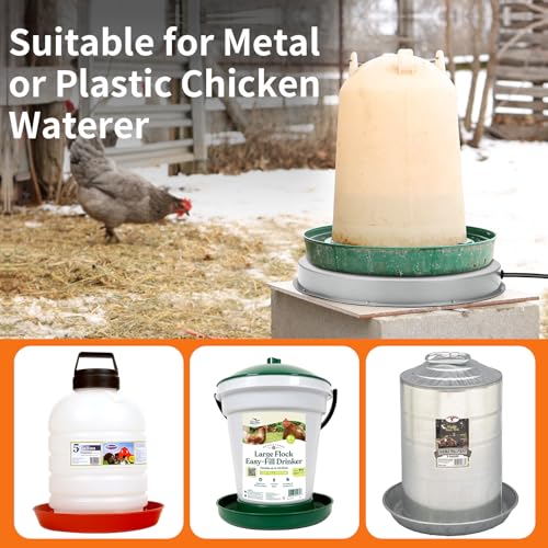 Chauffe-eau pour volaille 125W automatique pour fontaine métal - 3