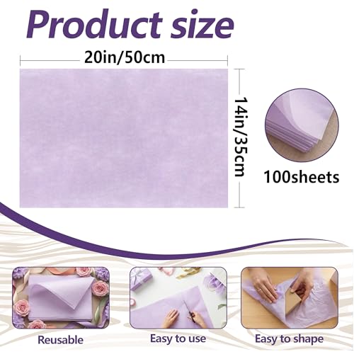 Image of Bobobag 100 Sheets Lavender Purple Tissue Paper 20 inchX14 inch Tissue Paper for Gift Bags, Gift Wrapping Tissue, Christmas Tissue Paper Anniversary Holiday Decoration Arts Craft