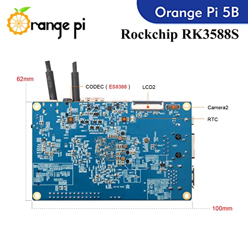 Orange Pi 5B 16Gb Rockchip Rk3588S 8 Core 64 Bit Wifi6,Bt5.0 Single Board Computer With 128Gb Emmc, 2.4Ghz Frequency Open Source Board Run Orange Pi Os,Android,Debian(Opi 5B 16G128G+5V4A Typec Supply) #TOP4