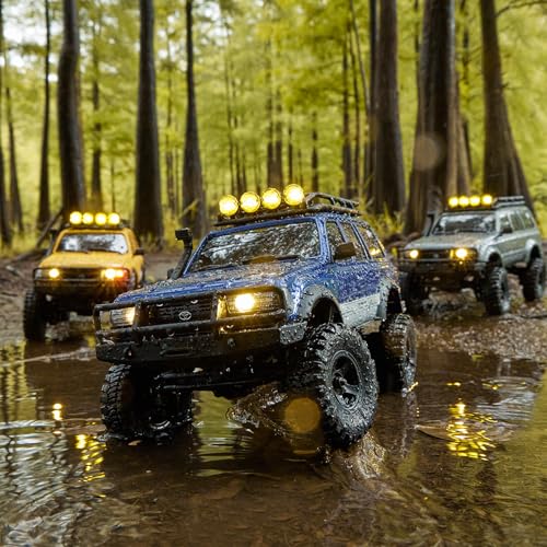 Image of BEEZRC FMS RC Crawler 1 /18 FCX18 Land Cruiser LC80 RTR Toyota Licensed 4WD RC Rock Truck 2.4Ghz 900mAh Hobby Grade RC Car Model Mini Remote Control Car Off Road Vehicle FMS11831RTRYL (Yellow)