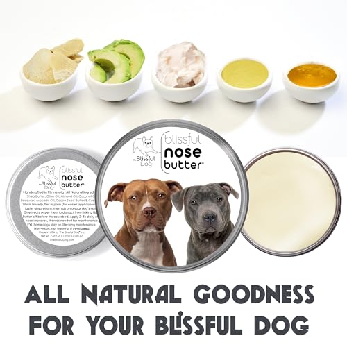 Image of The Blissful Dog American Staffordshire Terrier Nose Butter, Versatile Dog Nose Balm for Dry Nose, Handcrafted Nose Moisturizer, Easy-to-Apply Dog Essentials, Unscented, 2 oz.