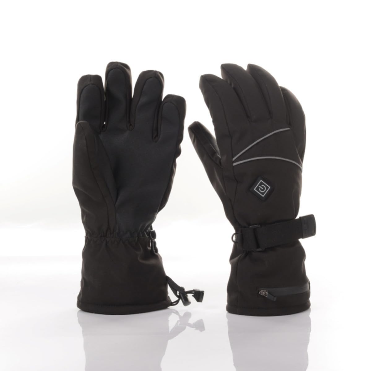 Guanti Riscaldati da Sci Invernali Controllo Temperatura Regolabile, Realizzati Poliestere e Cotone, Antivento per Attività Indoor e Outdoor