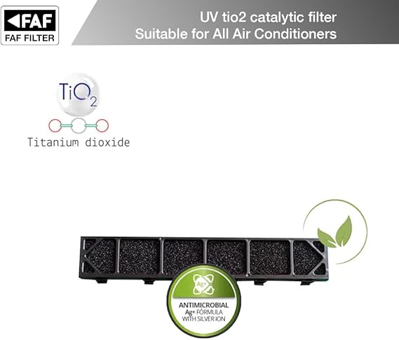 Faf Fresh Air Filter Tüm Klimalar İçin Uyumlu TiO2 Fotokatalist Koku Alma Klima Filtresi