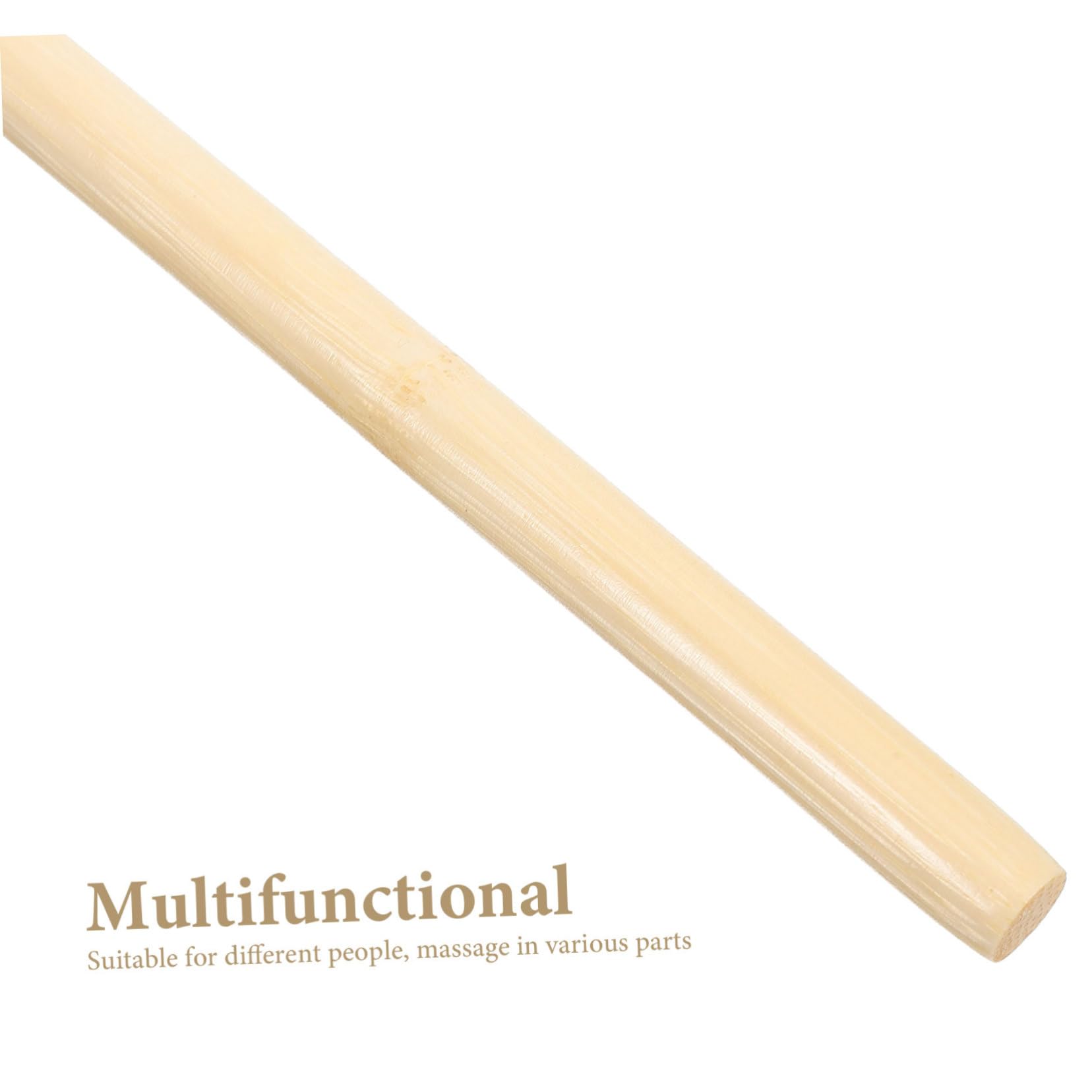 VALICLUD 4 Piezas Palo de masaje de bambú. espinilla masajeador salud rodillos Massage Stick para la espalda herramienta de masaje de espalda para la espalda palos de bambú Caqui