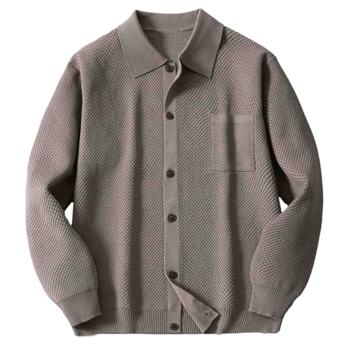 Chaqueta de lana hombre con solapa cuello para evitar el frío invernal