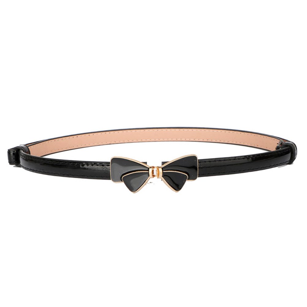 2517 Women\'s Stylish Bowknot Buckle Thin Patent Leather Waist Belt MoYoTo Women main image 4