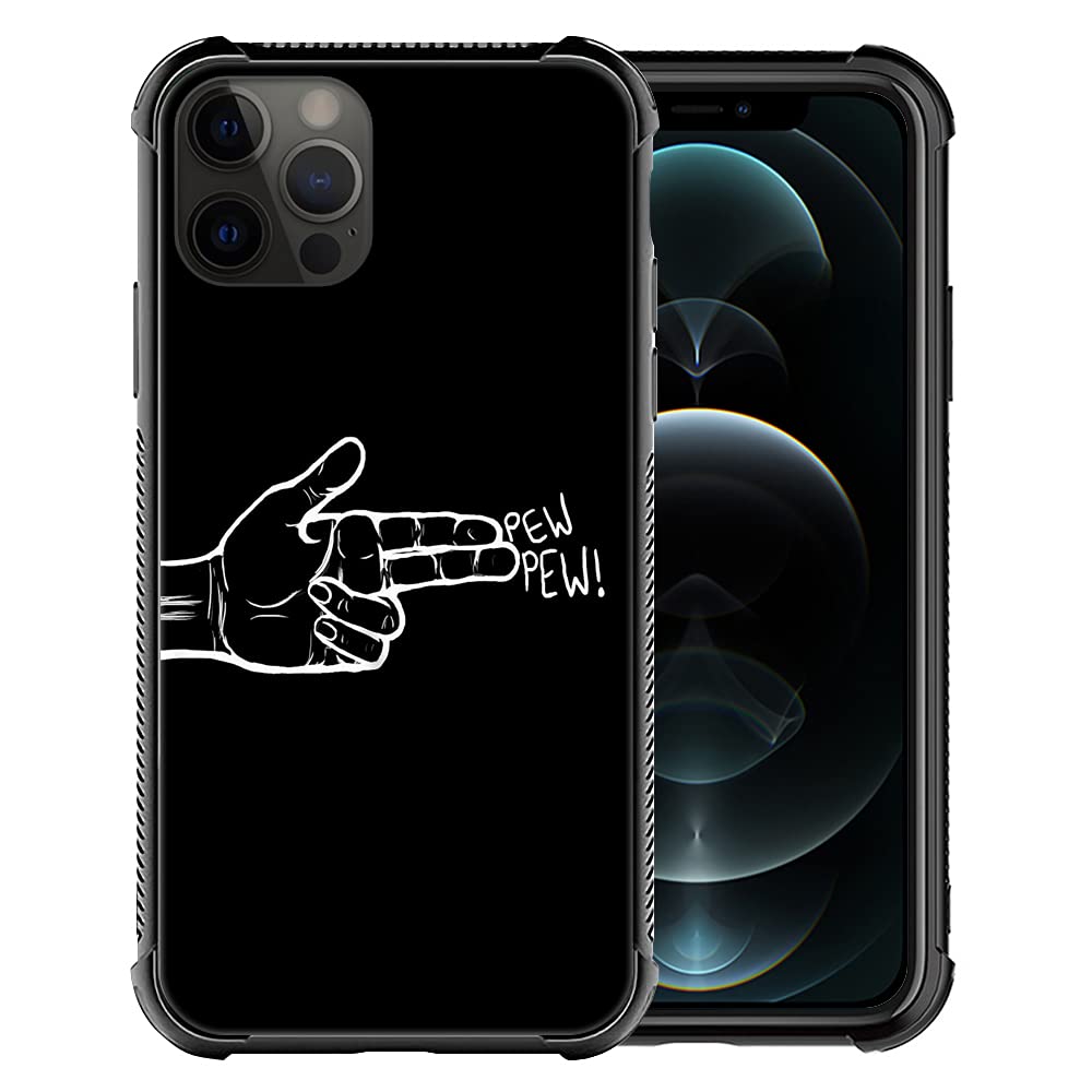 Hensuske Case Compatible with iPhone 13 Pro,Hand Gun 13 Pro Cases for Boys Man,Multi-Colored Fashion Patterns Non-Slip Shock Absorption Soft TPU Bumper Cover Case Compatible with iPhone 13 Pro 6.1 in
