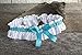 ''HANDMADE''Turquoise and white satin wedding garter with iridescent flower and rhinestone, Turquoise prom and wedding lingerie, Toss or keepsake garter