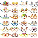 【Materiale di alta qualità】Realizzati in cartone atossico, i nostri divertenti occhiali da carnevale per adulti e bambini sono sicuri e resistenti. Non si rompono facilmente e i loro colori sono di lunga durata