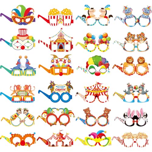 【Materiale di alta qualità】Realizzati in cartone atossico, i nostri divertenti occhiali da carnevale per adulti e bambini sono sicuri e resistenti. Non si rompono facilmente e i loro colori sono di lunga durata