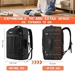 Travel Laptop Backpack, 50-60L Large Expandable Suitcase-Style Backpack for Business & Daily Travel, Carry-On Friendly with Side Water Bottle Pockets, Fits 18-Inch Laptops