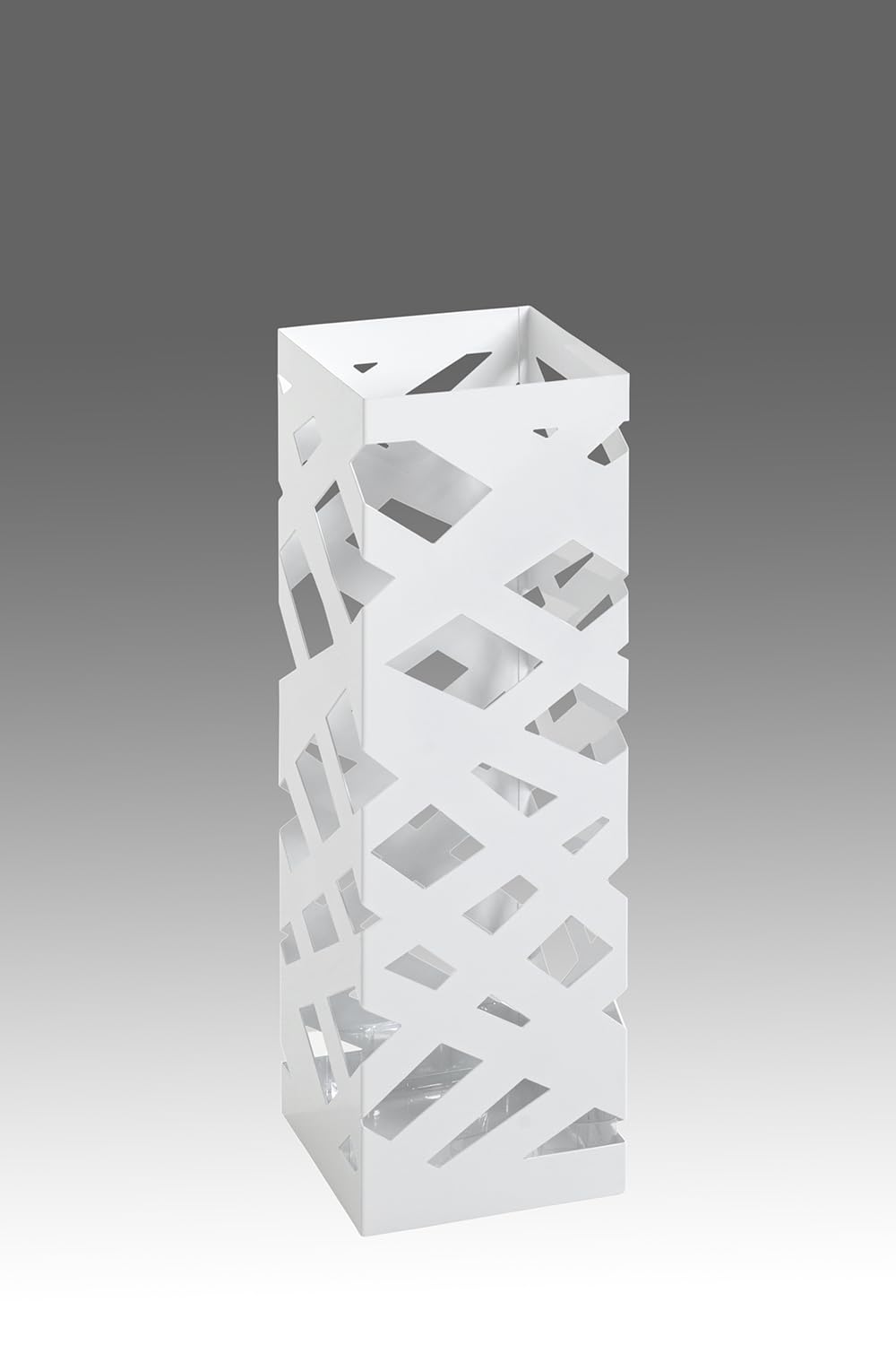 HAKU Schirmständer moderner Regenschirmständer weiß, Metall - Maße: B 16 x H 48 x T 16 cm