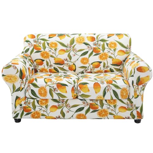 hyha Stretch Couch Cover, Sofa Covers for 2 Separate Cushion Couch Washable
