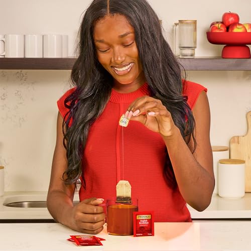 Twinings English Breakfast Black Tea Individually Wrapped Bags, 100 Count (Pack of 1), Smooth, Flavourful, and Robust, Caffeinated, Enjoy Hot or Iced, 100 Teabags - Image 4