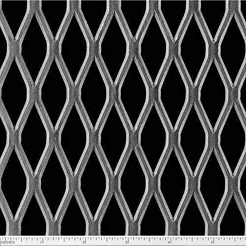 Hoja de metal expandida de acero aplanada (34#9) .110 pulgadas de grosor, 1 pieza de 24 x 48 pulgadas con 2 pinchos de acero inoxidable para barbacoa