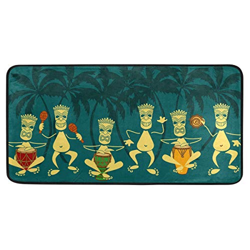 Mnsruu Tapis de cuisine Tiki Bar - Étanche - Antidérapant - 99,1 x 50,8 cm