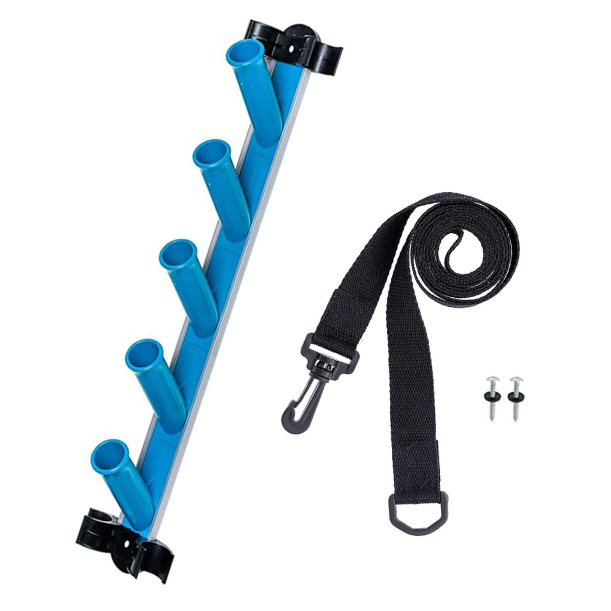 Sosoport Soporte de Limpieza de Piscinas Azul PVC y Nylon para Herramientas