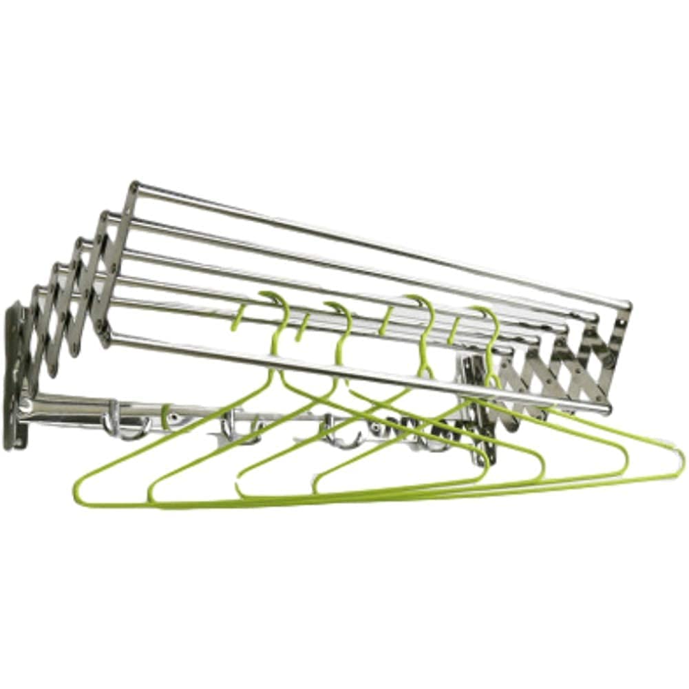 Stendibiancheria Da Parete Pieghevole 5 Aste - Bianco, 80cm, Per Interni/Esterni - Foto 3