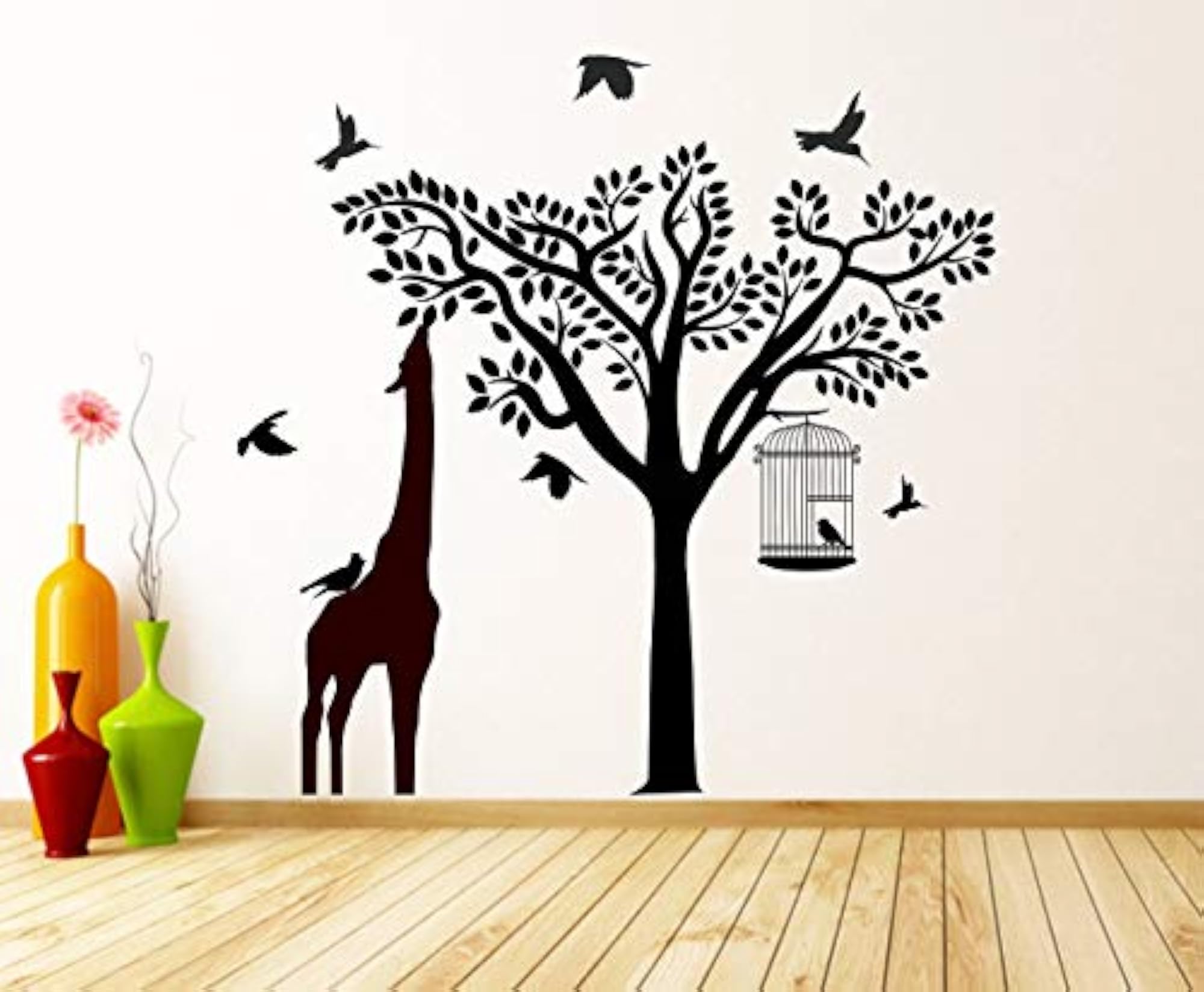 Giraffe Multi Extra Large PVC Vinyl Wallsticker