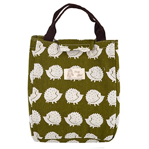 Kennedy Waterproof Canvas Insulated Lunch Bag Cute Print Bento Bag For Womens Adults Kids Girls Teens