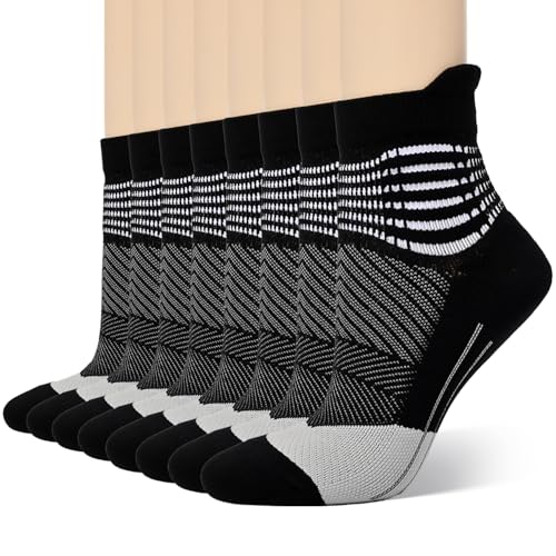 Image of IRAMY Compression Ankle Support Socks Women Wicking Cushioned Athletic Plantar Fasciitis Relief 3 /4 /6 Pairs