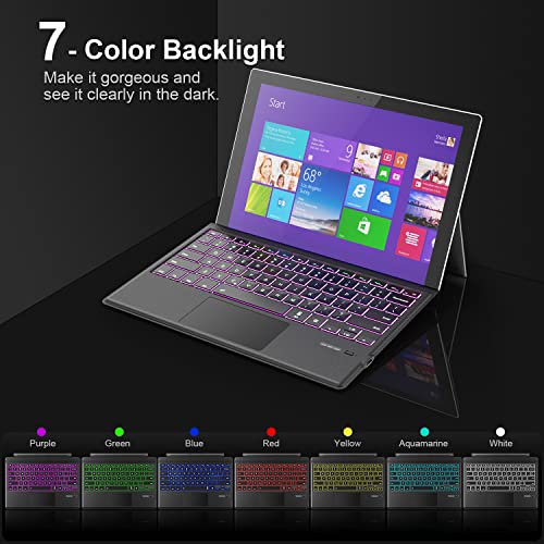 Tomsenn T-1089D Surface Pro Type Cover, Portable Wireless Bluetooth Keyboard thumb #3