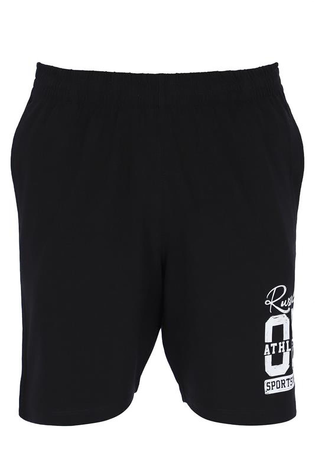 Russell Athletic Mens Darwin-Shorts Shorts, Black, L EU