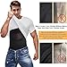 RIBIKA Gynecomastia Compression Shirt Slimming Body Shaper Vest Workout Tank Tops Abs Abdomen Undershirt Tummy Control Black