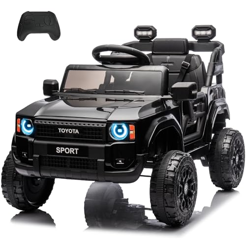 NEECHIPRO 12V Kids Ride on Truck, Licensed Land Cruiser Ride