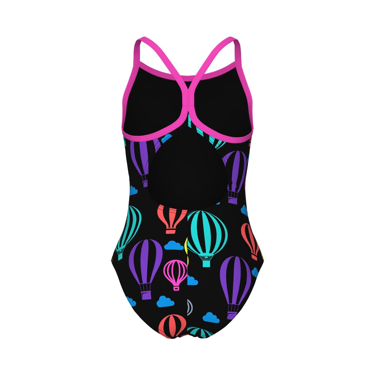 ARENA Costume da bagno intero da bambina, con palloncini, leggero e a goccia sulla schiena
