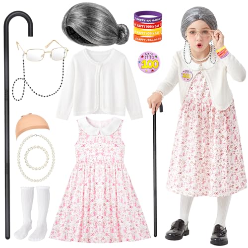 Disfraz de Vieja para Niñas 5-7 Años miniatura 1