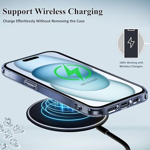 Clear Case for iPhone 15 6.1 inch, Non-Yellowing Phone Military Grade Protection Shockproof Anti-Scratch TPU Back Slim Lightweight Transparent Protective Cover - Image 6
