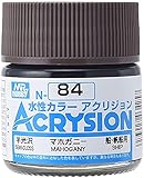 peinture gunze aqueous Abat-jour : acajou (N-84) GSI Creos Gunze Mr Hobby Peinture acrylique N84 Mahogany Mahogany 10 ml