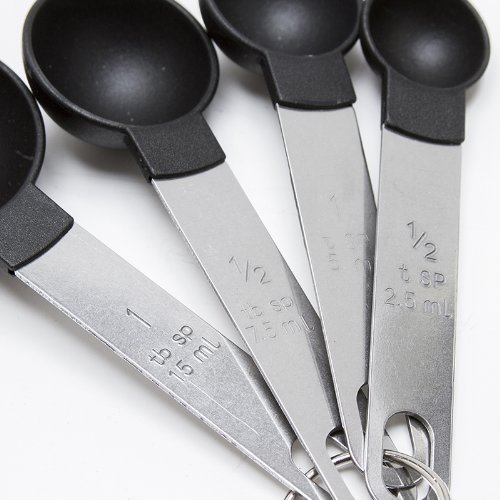 Juego de tazas y cucharas medidoras de cocina Vajilla negro