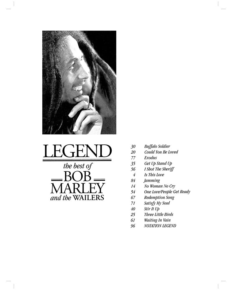Partition : Marley Bob The Wailers Legend Tab