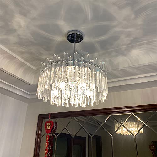 LBSWYH Round Crystal Hanging Light Modern Light Luxury Pendant Light Fixtures, 5-Light E14 Gold Ceiling Fixture Hanging Lamp for Dining Room Living Room Bedroom steampunk buy now online