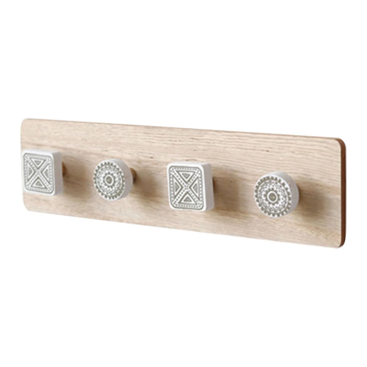 Perchero de pared de madera funcional para mantener el orden en el recibidor familiar