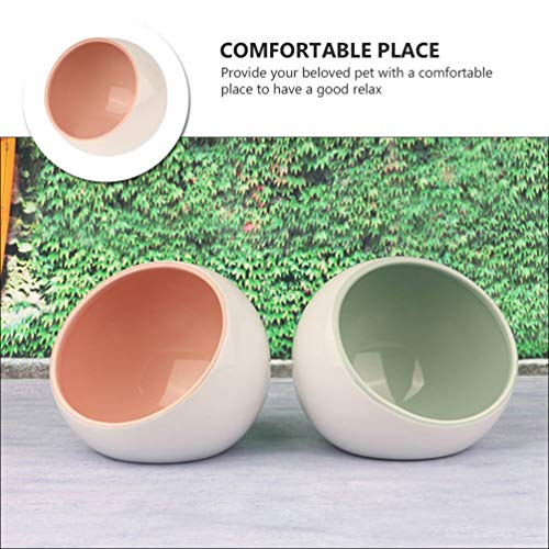 ULTECHNOVO Pet Hamster Cerâmica Casa De Arrefecimento Cerâmica Ninho Cama Hamster Hamster Hamster Es