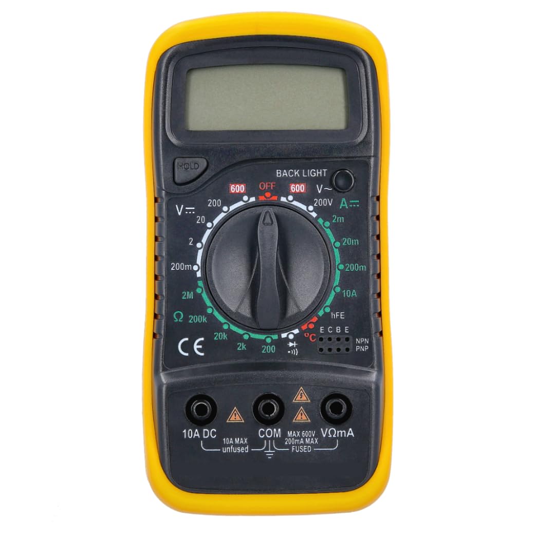Digital Multimeter with Backlit LCD, 10A DC/AC, 600V | Test Probes | Professional Multimeter | Multimeter Digital (B0DD4C2JD6) Amazon Price History, Amazon Price Tracker