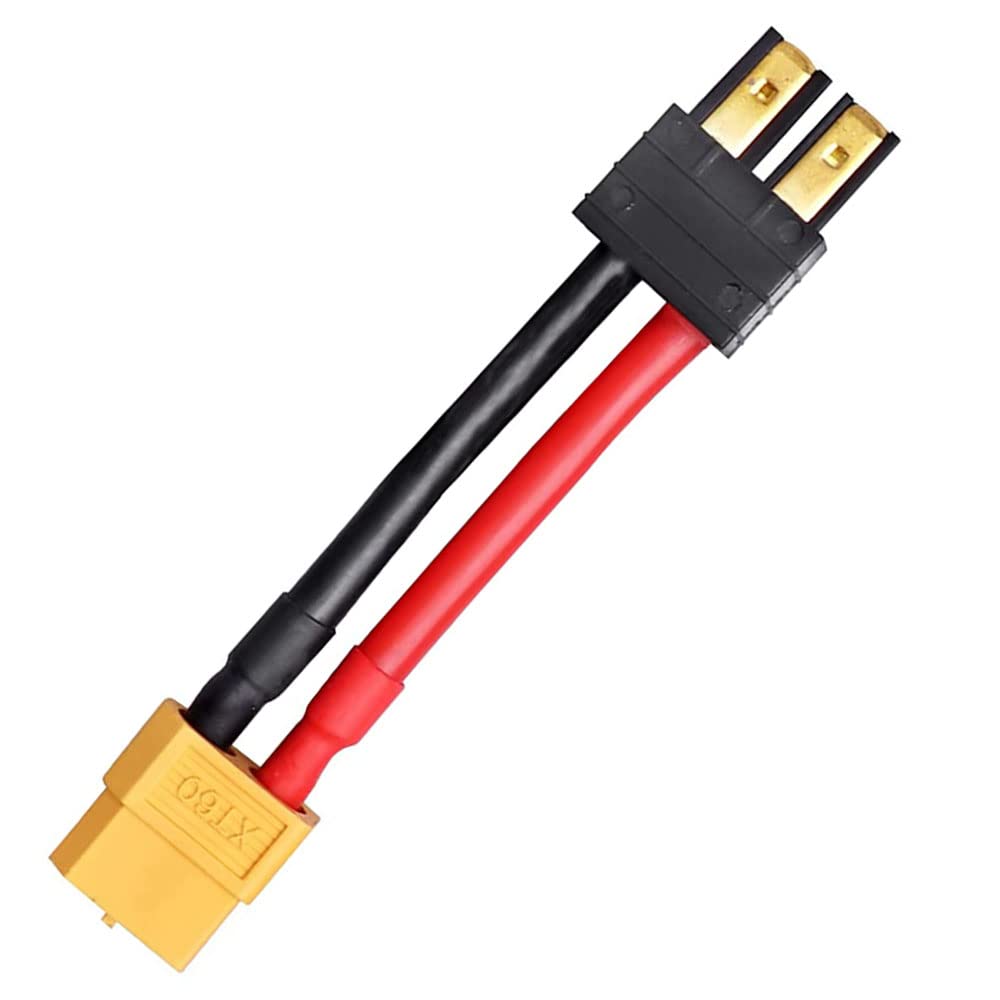 2 Paar RC LiPo Akku Anschluss Adapter Kompatibel mit Traxxas Stecker Akku auf XT60 Stecker Buchse Anschlüsse ESC Ladegerät