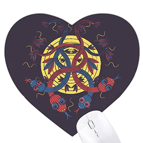 Tapis de souris serpent en cœur pour ordinateur de bureau et portable
