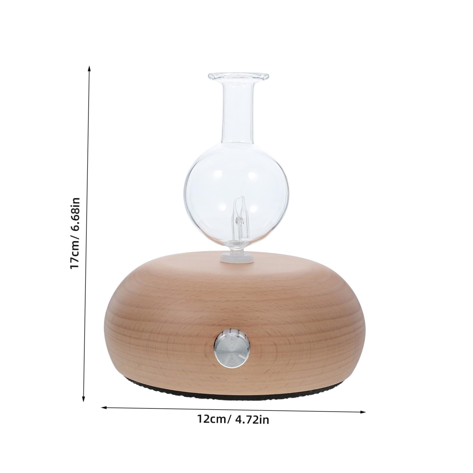 Angoily Difusor de Aromaterapia Portátil de Vidrio y Madera con Atomizador para Purificar Aire en Oficina y Sala de Yoga, Potencia 6w DC 12v Varios Estilos