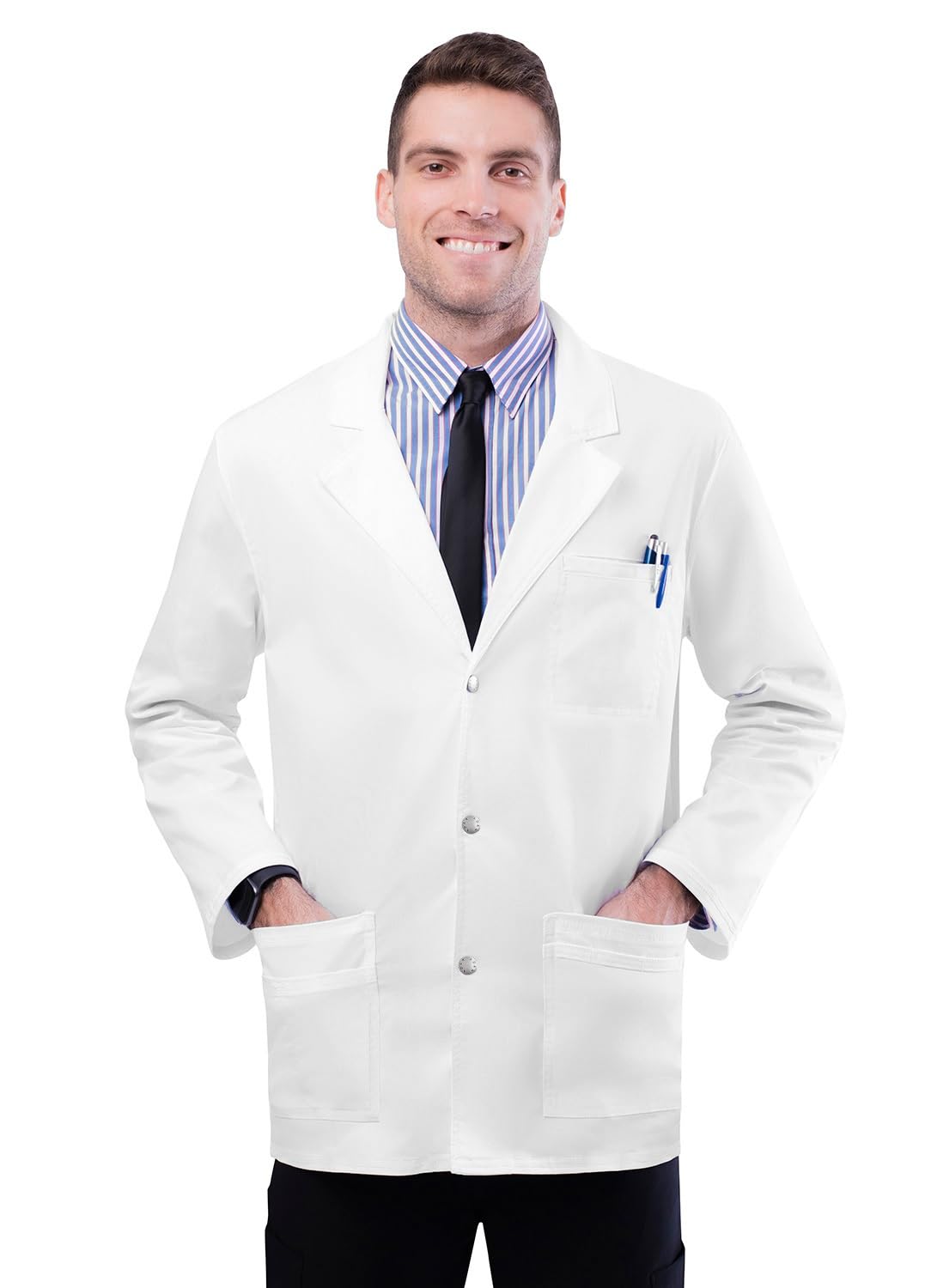 Adar Pop Bata de laboratorio - Bata de laboratorio stretch para hombres