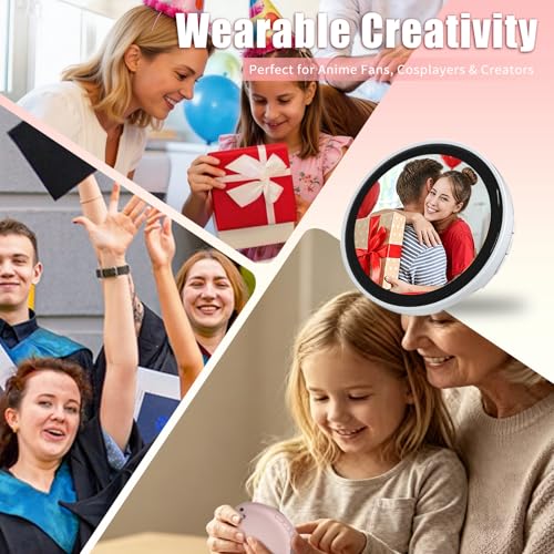 Digital Badge Pin with 1.85 Inch Touchscreen, Customizable Anime Pins for Photos Slideshow, Wearable DIY Smart Badge, Ideal Ita Bag Accessories for Backpack, Hat and Jacket, Personalized Gift for Festival, Party and Anime Events by CIYANITA - Image 7