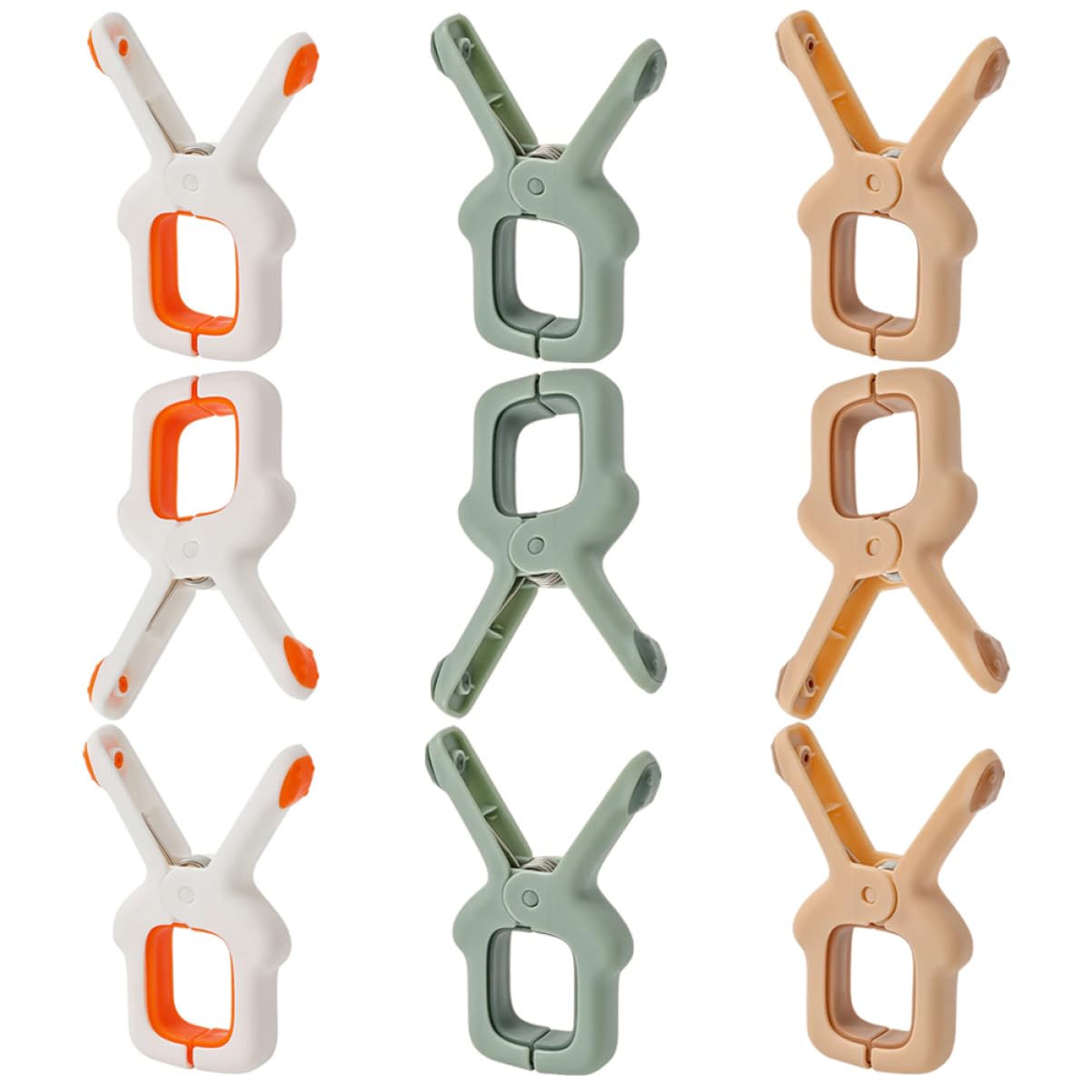 TOPBATHY 18pezzi Mollette Antivento Per Bucato Da Plastica Per Fissare Panni Coprimaterassi e Coperte Resistente e Leggero Arancione Per Uso Quotidiano e All Aperto