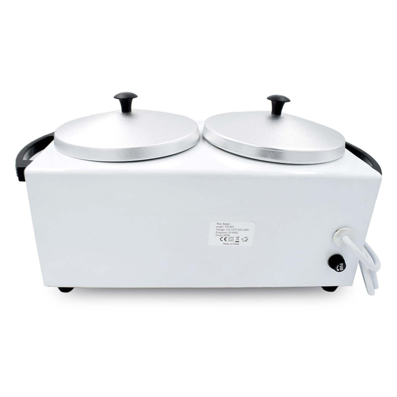 CUSMA Crisol De Chocolate, Máquina Templadora De Chocolate, Fundidor De Chocolate Eléctrico Calentado con 2 Ollas para Hacer Chocolate Y Dulces,Blanco