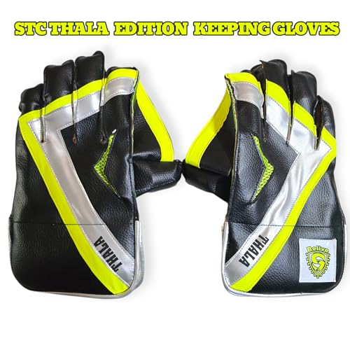 Image of PVC Rubber Cricket Wicket Keeping Gloves, Boys & Youth-Thala-Champion (Colour May Vary) Assorted